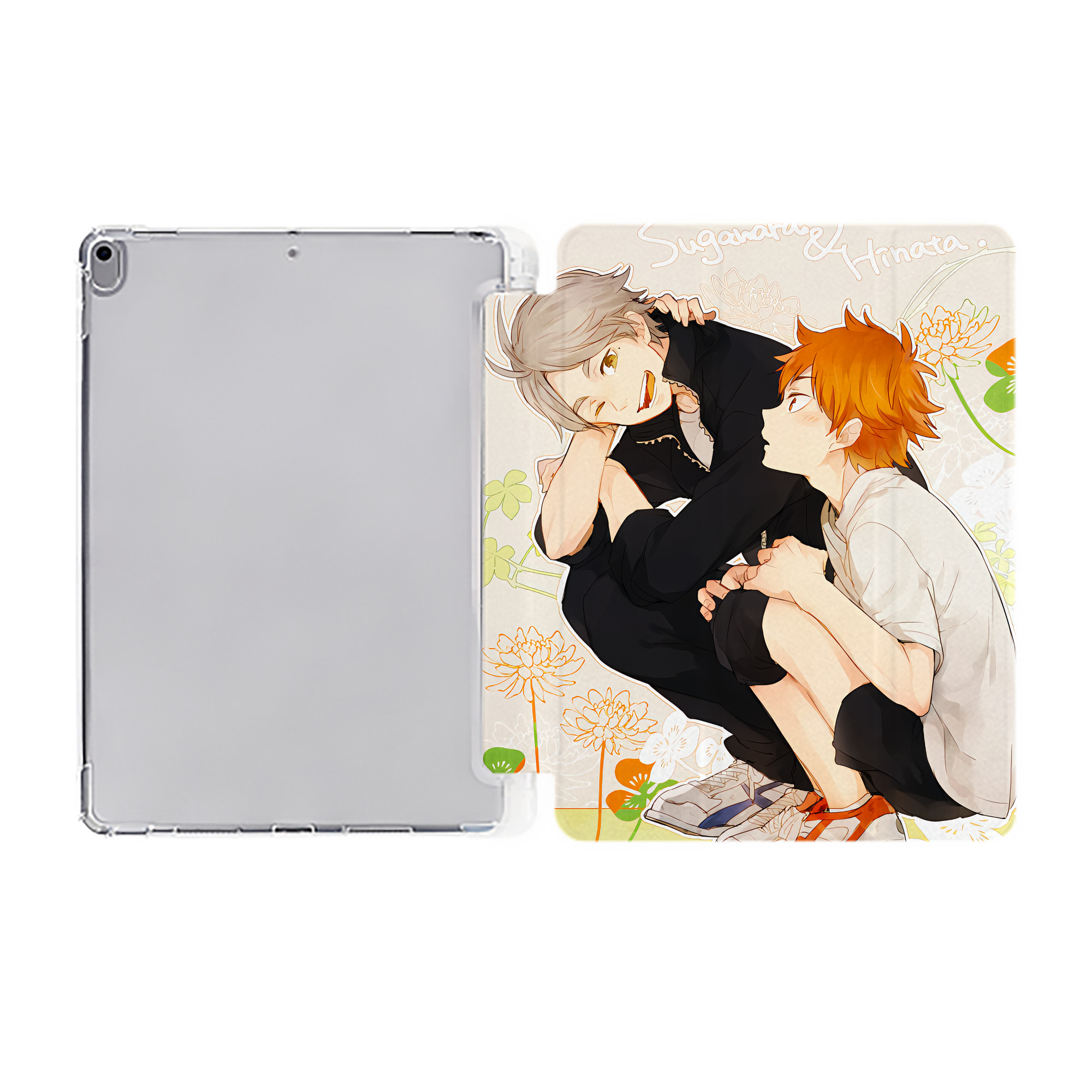 （画像用） ハイキュー!! Haikyu!! IPad ケース ペン収納付き 三つ折りスタンド PUレザー×シリコン 対応機種9.5/10.5/10.9インチ